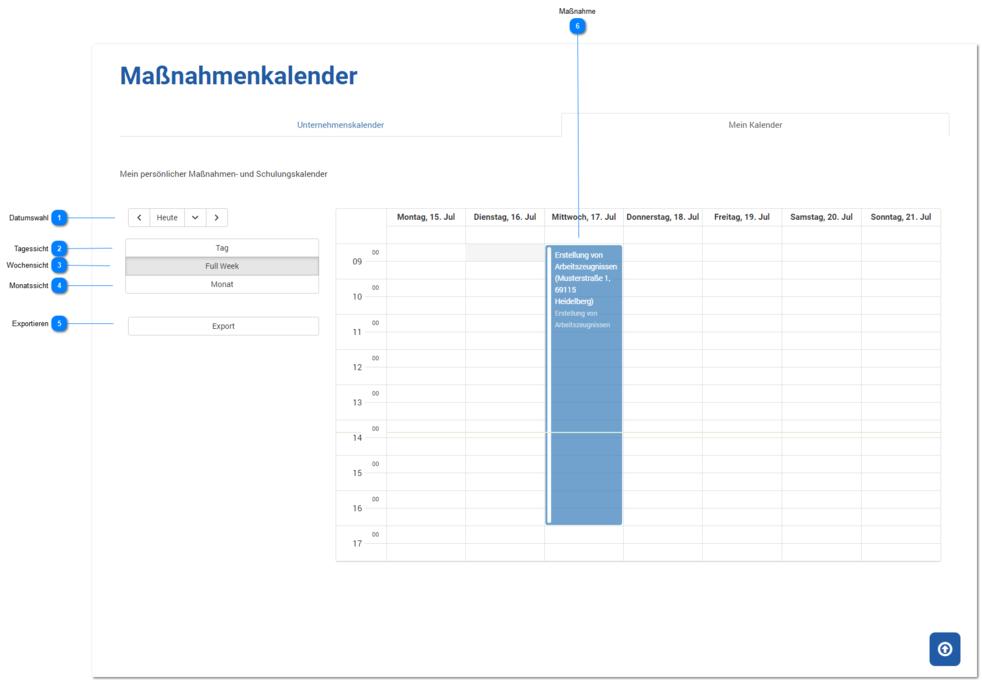 3.3.9.2. My Calendar