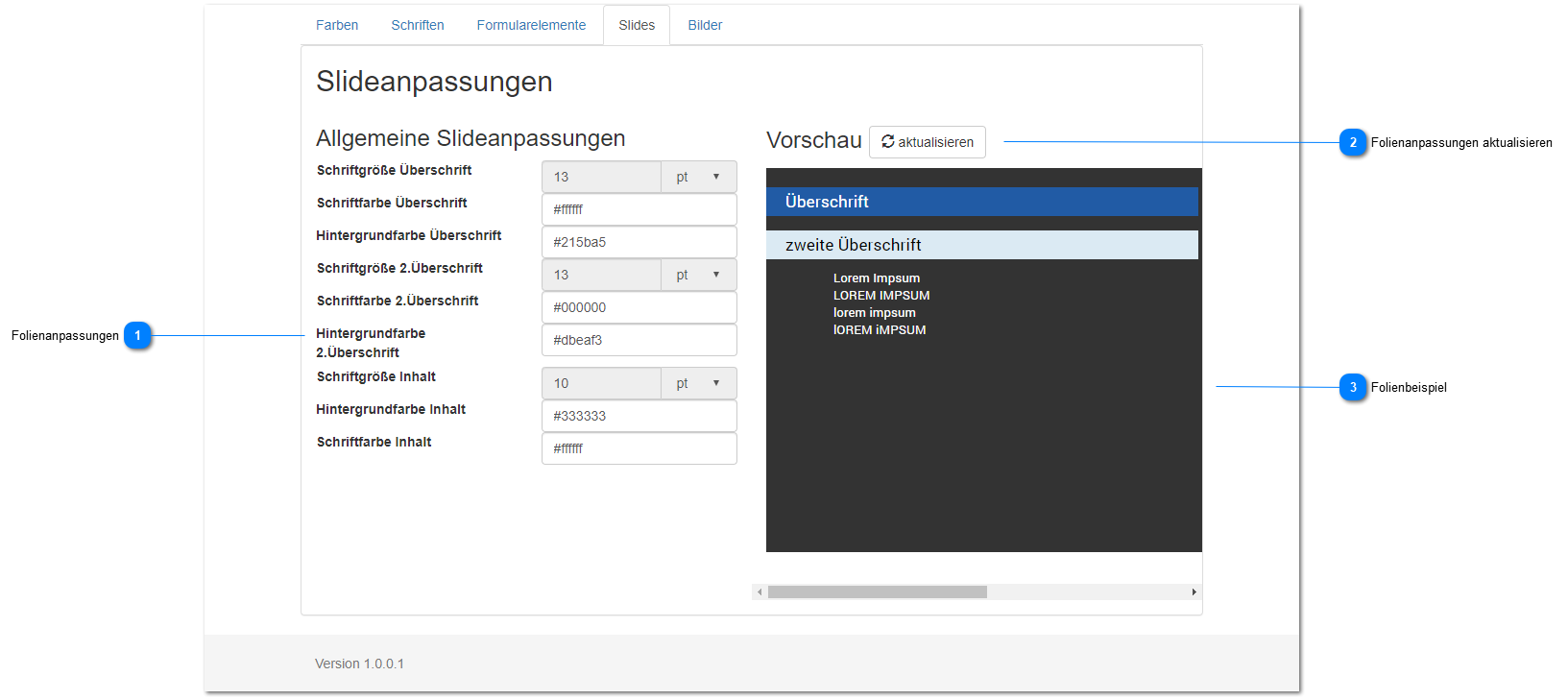 2.3.12.5. Slides Tab